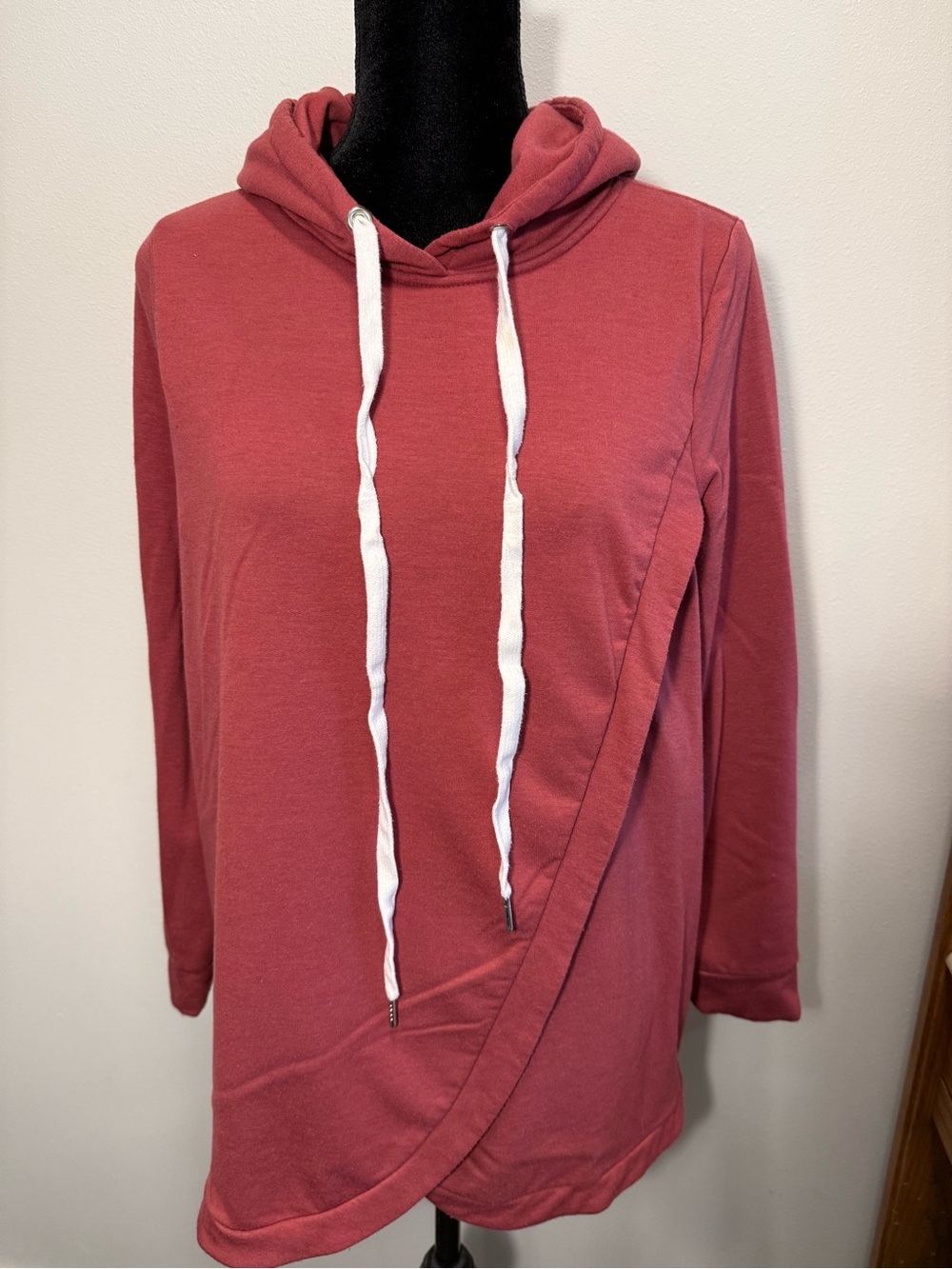 Hello MIZ Dusty Rose Nursing Crossover Hoodie